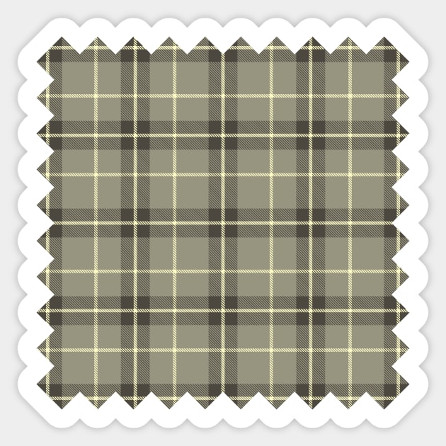 Khaki Tartan Sticker by sifis